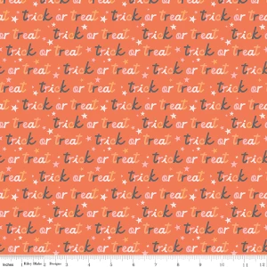 Hey Pumpkin Trick or Treat Orange - Riley Blake Designs Fabric C16034-ORANGE