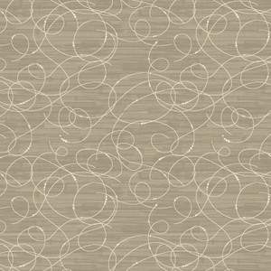 Modern Vintage Etched Glass Taupe - Benartex Fabric 16600-73