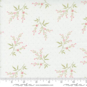 Muse Silhouette Florals Dots Porcelain - Moda Fabric 44395-11