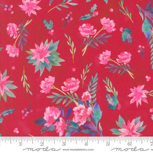 Love And Cheer Bouquets Berry - Moda Fabric 21832-15