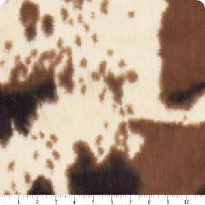 Shannon Fabrics- Luxe Cuddle Pony Ivory/Brown #lcp-ponyivorybrown