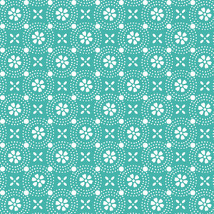 Maywood Studio Fabric - Kimberbell Basics - Teal Dotted Circles #MAS8241-Q