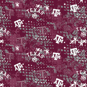 Fabric Sykel - Texas A&M 835 Splatter #tam-835