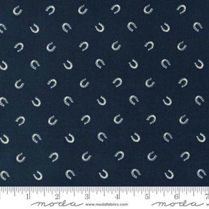 Moda Fabric - Saddle Ranch - Horseshoes Night Sky #33797-19