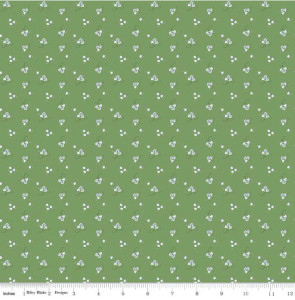 Riley Blake Designs Fabric - Bluegrass Charm - Floral Green #c16395-green