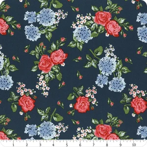 Riley Blake Designs Fabric - Bluegrass Charm - Main Navy #c16390-navy