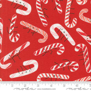 Moda Fabric - Tiny Christmas - Candy Cane Christmas Red #37134-12 Premier Stitching