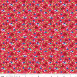 Riley Blake Designs -  Cloudburst - Floral Red #c16184-red