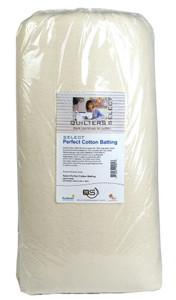 Quilters Select Perfect Cotton Batting 122"x122" King Size 100% Cotton (qltslt-qspc2-king)