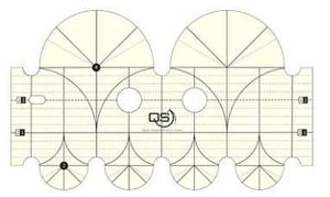 Quilters Select Clamshell Non-Slip Ruler 4in x 2in Premier Stitching
