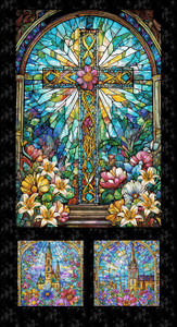 Henry Glass Fabric - Faith In Full - Window Panel #2186p-79
