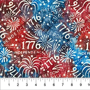 Northcott Fabric - Celebrating 250 Years - 1776 Dark RWB #83550-46