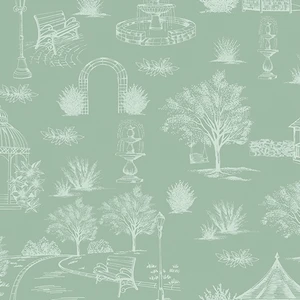 Benartex - Sweet Meadow - Garden Toile - Sage #15041-44