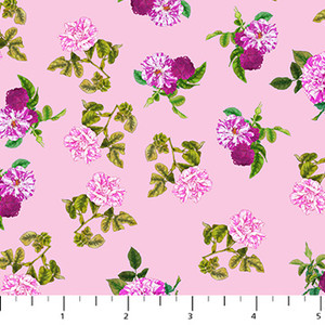 Figo Fabrics - Rosa - Scattered Roses - Pink #91155-21