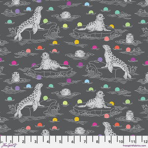 Tula Pink - Graywork - Seal the Deal - Carbon #pwtp259-carbon