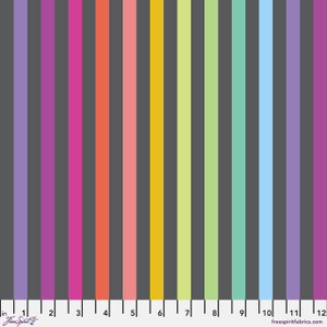Tula Pink - Graywork - Disco Stripe - Carbon #pwtp231-carbon