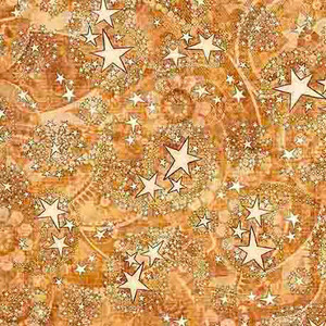 QT Fabrics - 1776 - Paisley & Stars - Amber #31665-s