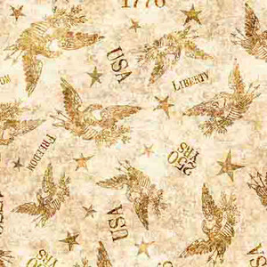 QT Fabrics - 1776 - Tonal American Eagle - Tan #31664-e