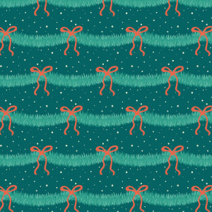 Cloud9 Fabrics - Bright Holidays - Festive Garland - Organic Cotton #228048
