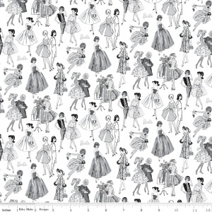 Riley Blake Designs - Barbie Vintage - Tonal White #c16892-white