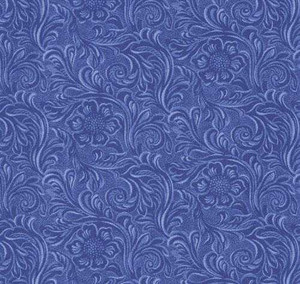 Moda Fabric - Tooled Leather Blue #11216-23 Premier Stitching