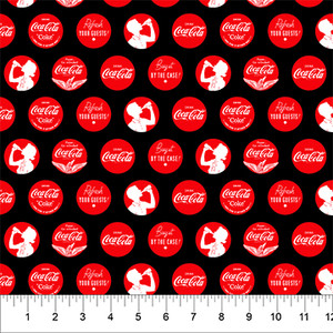Northcott Fabrics - Coca-Cola - Bottle Caps #cc1003-99