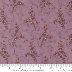 Moda Fabric - Collections Essence - Meandering Path Florals - Stripes - Lavender #46272-12