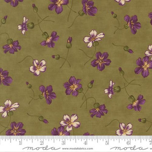 Moda Fabric - Collections Essence - Plums Florals - Clover #46271-14