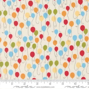 Moda Fabrics - Animal Park Fun - Balloons - Dove #20961-11