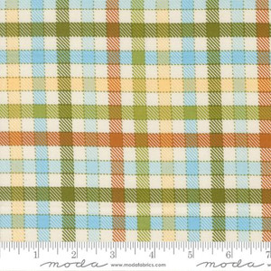 Moda Fabrics - Animal Park Fun - Plaid - Iguana #20966-16