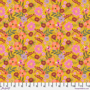 Free Spirit Fabrics - Floral Fiesta - Daisy Delight - Marigold #pwmc100-xmarigold