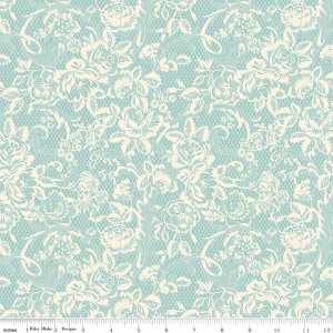 Riley Blake Designs - Bouquet des Fleurs - Lace - Blue #c17292-blue
