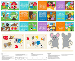 Studio E Fabrics - There Is A Mouse Small Book Panel #8185p-01