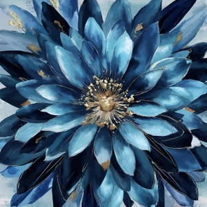 Studio E Fabrics - Behind Blue Eyes - Peacock Flower Power Panel #8658p-73