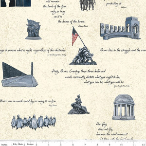 Riley Blake Designs - American Honor - Monument - Cream #c17090-cream