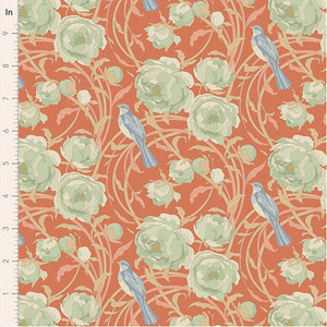 Tilda Fabrics - Songbird - Cora - Coral #til100642-v15