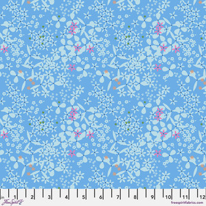 Free Spirit Fabric - Market Days - Doodah - Blue #pwst049-xblue