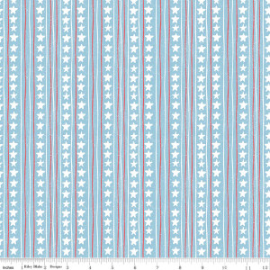 Riley Blake Designs - Firework Fields - Stars and Stripes - Blue #c17584-blue