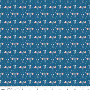 Riley Blake Designs - Firework Fields - Flags - Coastal Blue #c17586-coastalblue