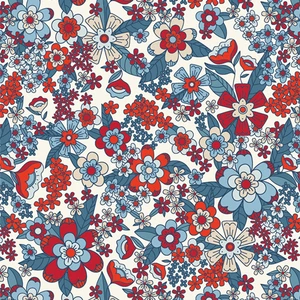 Art Gallery Fabrics - Bloomin Americana - Stay Groovy Brave #bam-47106