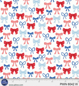 P&B Textiles - Patriotic Minis - Patriotic Bows #pmin6042-w