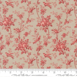 Moda Fabrics - Fleur De Paris - Oiseaux Florals Birds - Smoke #13996-15
