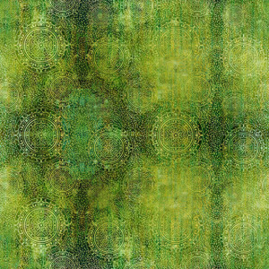 In The Beginning Fabrics - Evanescence - Circles - Green #ibf10ev-1