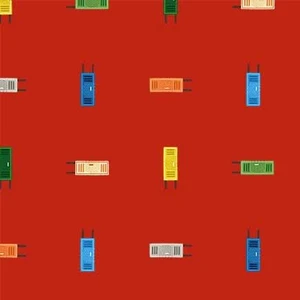 Michael Miller Fabric - Goal Getter - Red - Locker Room #DDC12702-REDX