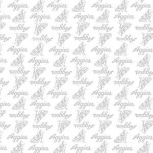 Sykel Fabrics - Texas A&M 1393 - White on White Mini Pigment Print #tam-1393w