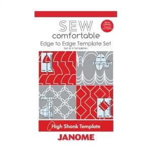 Janome Edge to Edge Template Set High Shank Premier Stitching