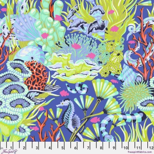 Free Spirit Fabrics - Floral Reef - Reef What You Sew - Marine #pwtp264-marine