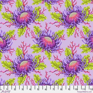 Free Spirit Fabrics - Floral Reef - Friends & Anemones - Ultraviolet #pwtp265-ultraviolet
