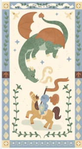 Riley Blake Designs - Faraway Kingdom - 23 1/2" x 43 1/2" - Once Upon a Time Panel #p17736-panel