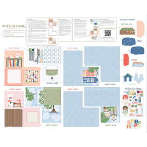 Clothworks Fabrics - Shop Hop - Digital 54" Button Lane Panel #y4795-55